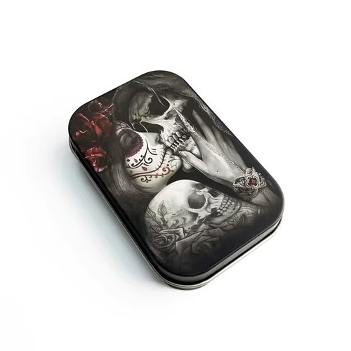 Tobacco tin with hinged - tobacco, oz