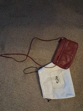 tula red leather bag brand new