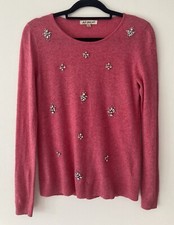 Belle Vere Notte size S (Small) 10/ 36 pink pull over wool & cashmere mix jumper