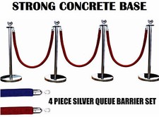 4 SILVER QUEUE BARRIER