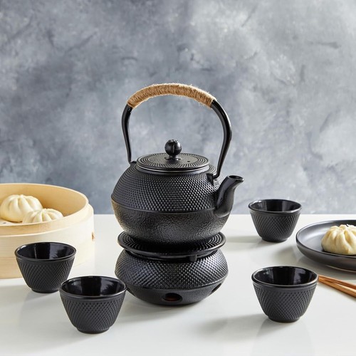 Cast iron teapot - iron, set