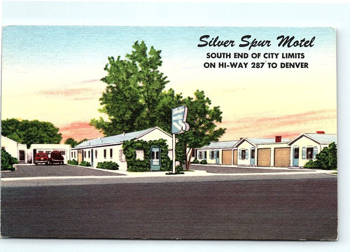 Postcard silver spur motel - spur,