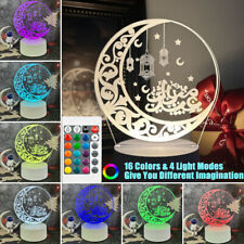 Ramadan LED Light Moon Star Eid Mubarak Muslim Lamp Ornament Home Party Decor UK