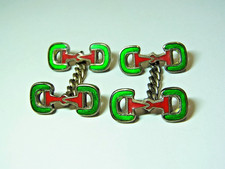 Gucci Green Red Horsebit Chain