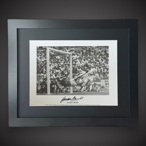 Framed gordon banks signed - framed,