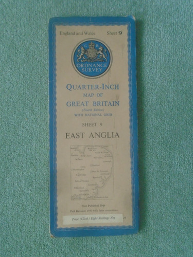 Cloth ordnance map 1946 - ,