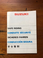 SUZUKI SAFE RIDING BOOKLET  VERY GOOD CONDITION  HANDBOOK IN 4 LANGUAGES
