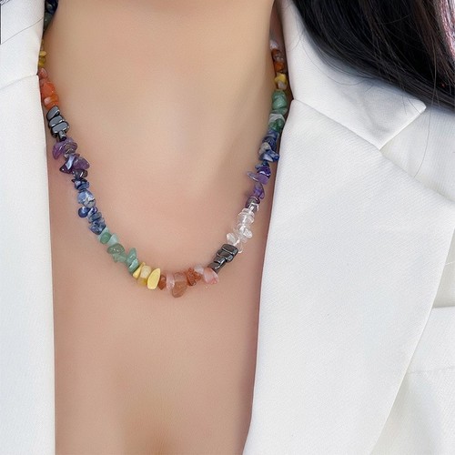 Chakra necklace crystal - 7,