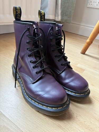 Martens purple leather - dr,