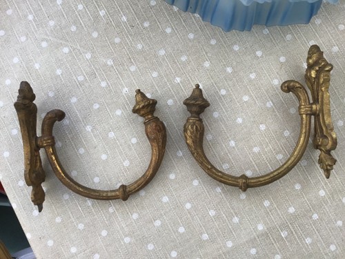 Pair antique french gilt - french,