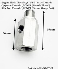 CLASSIC MINI OIL PRESSURE GAUGE T-PIECE MORRIS MINOR MINISTOX ORCI ADAPTOR