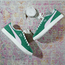 Puma Clyde OG Green Vine Warm White Suede UK 9 RRP £90 Basket Casual Terrace