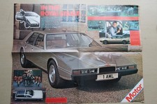 Original A2 poster print from mag: Royal cars & ASTON MARTIN new LAGONDA