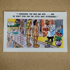 Original Vintage Postcard Rude