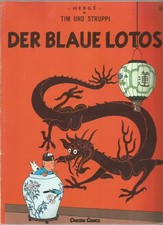 Herge, The Adventures of Tintin; Der Blaue Lotos (German edition), pb 1993 VG+