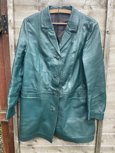 Ladies vintage green leather - ladies,