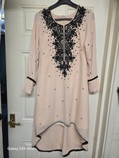 Long Kurti Size 8/10 Peach and Black Colour Combinations New