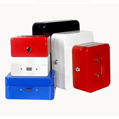 Metal cash box with - cash,