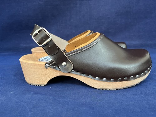 Wooden soles dark brown - wooden,