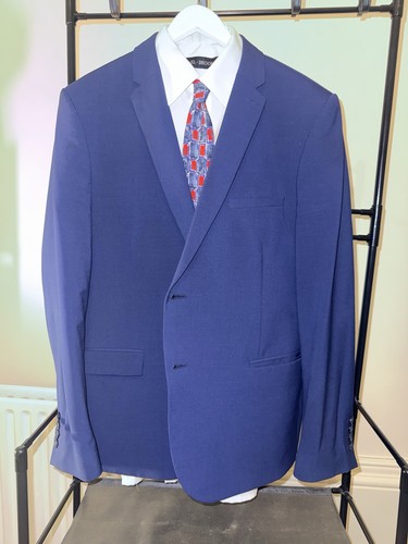 Mens blue skinny fit suit - mens,