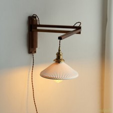 Retro Folding Wall Lamp Walnut