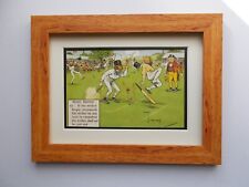 CRICKET PRINT COMICAL - WICKET KEEPER FRAMED
