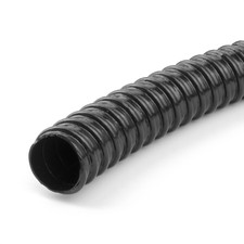 BLACK CORRUGATED WATER BUTT HOSE PIPE EXTENSION OVERFLOW FLEXIBLE CONNECTOR TUBE