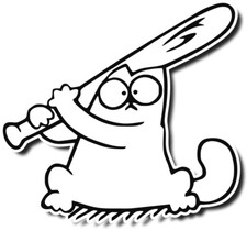 Simons cat sticker vinyl - cat,