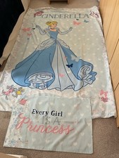 Girls Single Duvet Cover With Pillowcase Princess Design