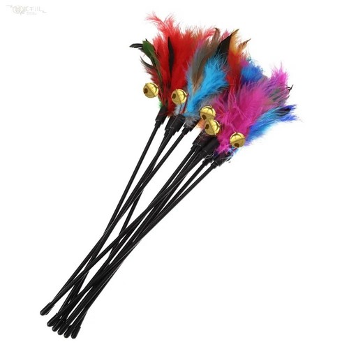 Kitten cat feather toy - feather, bell