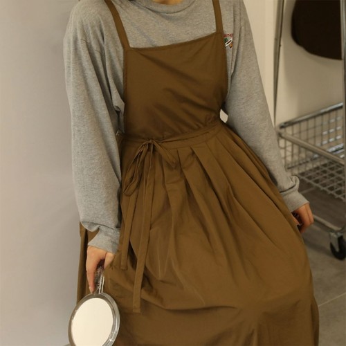 Pleated cooking apron - pleated,