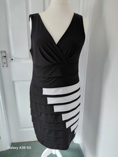 Sandra Darren Black & White  Dress Size 16