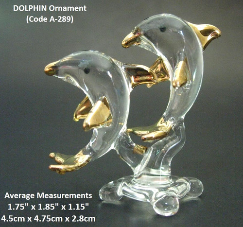 Beautiful mini glass dolphins - glass,