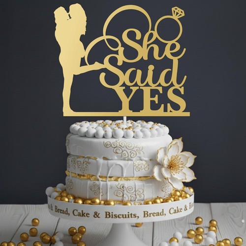 Engagement wedding cake decor - cake,