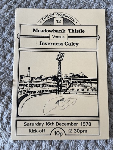 Meadowbank thistle inverness - thistle, v