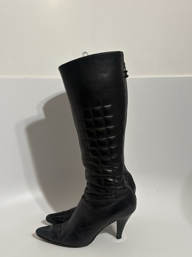 Vtg chanel black - chanel, quilted
