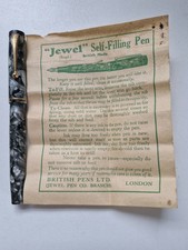 VINTAGE  MARBLE GREEN JEWEL "LONDON"  No 56 14K NIB FOUNTAIN PEN + INSTRUCTIONS