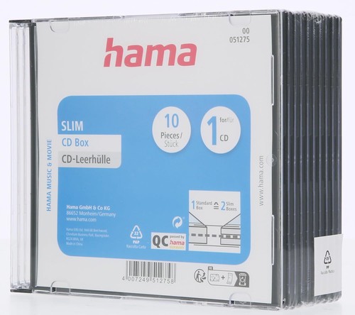 Hama 00051275 slim jewel - slim, cd