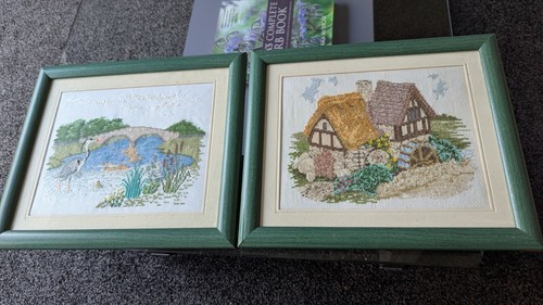 Completed framed cross - framed, stitch