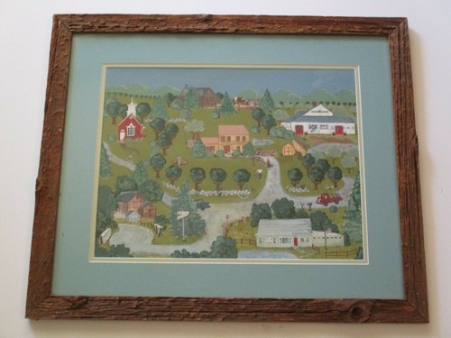 Vintage naive painting folk - vintage,