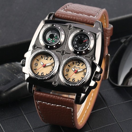 Oulm mens watches leather - watches,