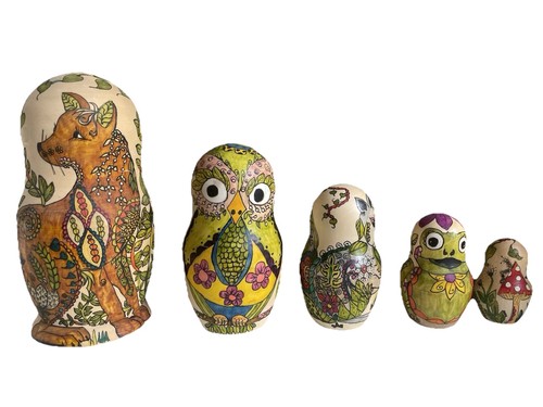 Hand painted owl nesting - hand-painted,