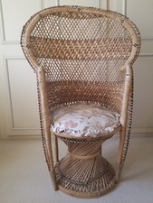 1970 peacock wicker - peacock, chair