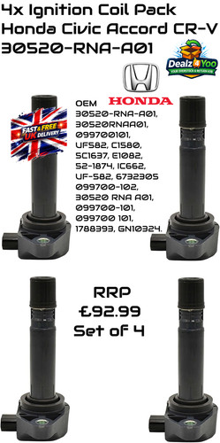 Ignition coil pack - 4x, honda