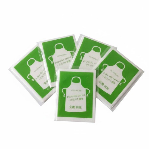 Transparent plastic apron - transparent,
