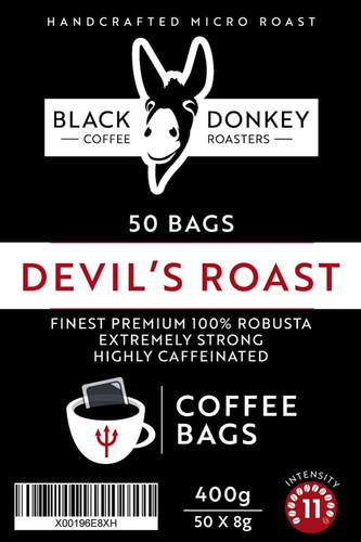 Black donkey coffee bags - black, 50