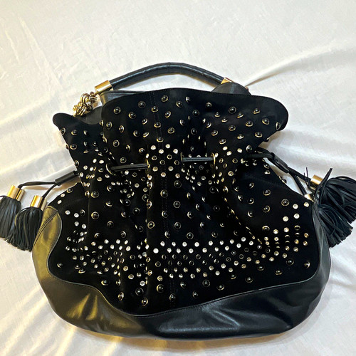 Reiss black leather studded - reiss,