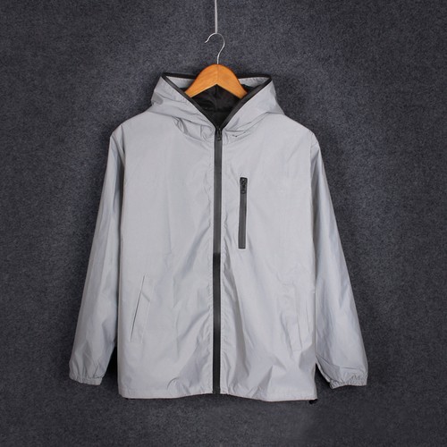 Men reflective jacket coat - reflective,