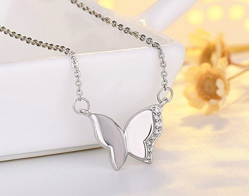 Zircon butterfly pendant 925 - butterfly,
