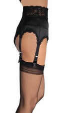 Satin 6 Strap Suspender Belt /